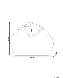 Beliani Parekori Jalokuusi Kullanruskea 40 X 27 Cm Qara Best Sale