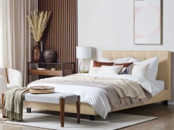 Beliani Parisanky Kangas Beige 180 X 200 Cm La Rochelle Outlet