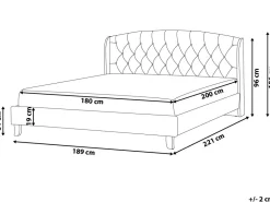 Beliani Parisanky Kangas Beige 180 X 200 Cm Bordeaux Store