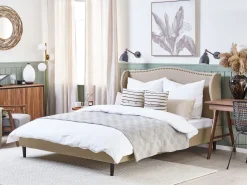 Beliani Parisanky Kangas Hiekanruskea 180 X 200 Cm Colmar New