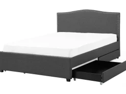 Beliani Parisanky Kangas Säilytystila Led-Valot Tummanharmaa 180 X 200 Cm Montpellier Online