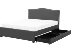 Beliani Parisanky Kangas Säilytystila Led-Valot Tummanharmaa 180 X 200 Cm Montpellier Online