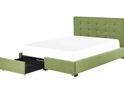 Beliani Parisanky Kangas Säilytystila Vihrea 180 X 200 Cm La Rochelle Clearance