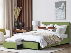 Beliani Parisanky Kangas Säilytystila Vihrea 180 X 200 Cm La Rochelle Clearance