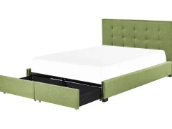 Beliani Parisanky Kangas Säilytystila Vihrea 180 X 200 Cm La Rochelle Clearance