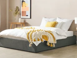 Beliani Parisanky Kangas Säilytystila Tummanharmaa 160 X 200 Cm Dinan Cheap