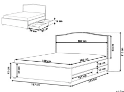 Beliani Parisanky Kangas Säilytystila Tummanharmaa 180 X 200 Cm Montpellier Flash Sale