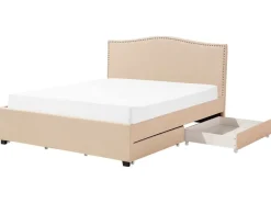 Beliani Parisanky Kangas Säilytystila Beige 180 X 200 Cm Montpellier Flash Sale