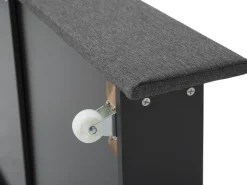 Beliani Parisanky Kangas Säilytystila Vaaleat Led-Valot Tummanharmaa 180 X 200 Cm Montpellier Outlet