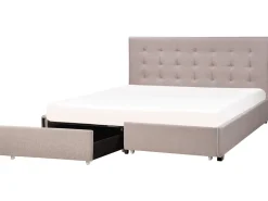 Beliani Parisanky Kangas Säilytystila Vaaleanharmaa 180 X 200 Cm La Rochelle Best