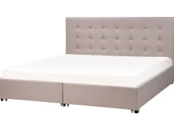 Beliani Parisanky Kangas Säilytystila Vaaleanharmaa 180 X 200 Cm La Rochelle Best