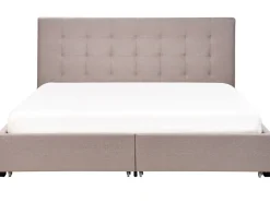 Beliani Parisanky Kangas Säilytystila Vaaleanharmaa 180 X 200 Cm La Rochelle Best