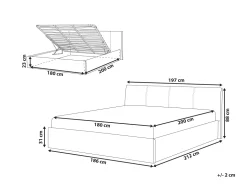 Beliani Parisanky Kangas Säilytystila Harmaa 180 X 200 Cm Orbey Hot