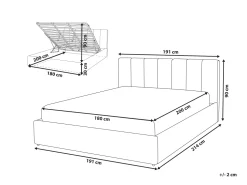 Beliani Parisanky Kangas Säilytystila Beige 180 X 200 Cm Dreux Clearance
