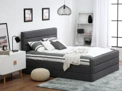 Beliani Parisanky Kangas Tummanharmaa 180 X 200 Cm Valbonne Store