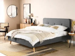 Beliani Parisanky Kangas Tummanharmaa 160 X 200 Cm Rennes Ii Hot