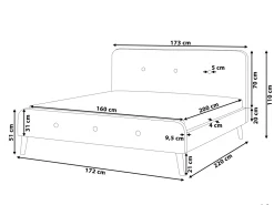 Beliani Parisanky Kangas Tummanharmaa 160 X 200 Cm Rennes Ii Hot