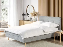 Beliani Parisanky Kangas Vaaleanharmaa 180 X 200 Cm Rennes Hot