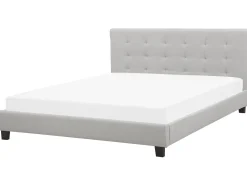 Beliani Parisanky Kangas Vaaleanharmaa 180 X 200 Cm La Rochelle Outlet