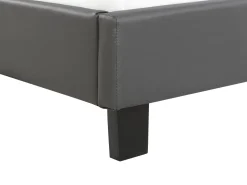 Beliani Parisanky Keinonahka Harmaa 180 X 200 Cm Poitiers New