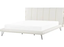 Beliani Parisanky Keinonahka Kermanvalkoinen 180 X 200 Cm Betin Fashion