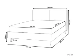 Beliani Parisanky Keinonahka Kullanruskea 180 X 200 Cm Limanton Shop