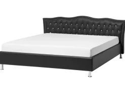 Beliani Parisanky Keinonahka Musta 180 X 200 Cm Metz Outlet