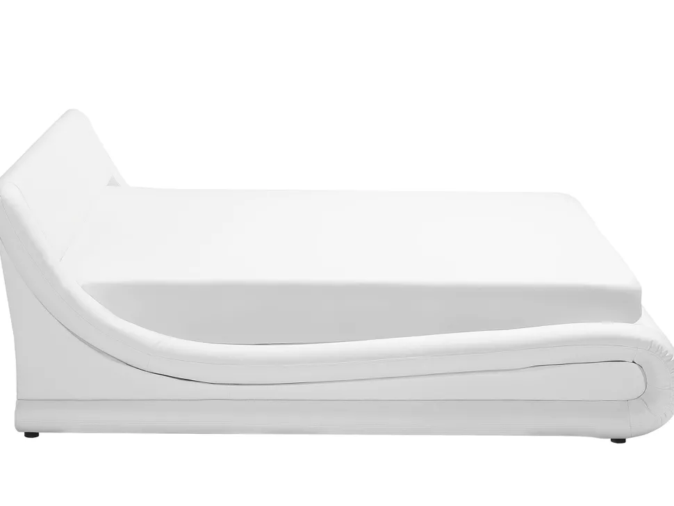 Beliani Parisanky Keinonahka Säilytystila Valkoinen 180 X 200 Cm Avignon Cheap