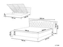 Beliani Parisanky Keinonahka Säilytystila Valkoinen 180 X 200 Cm Metz Best