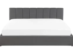 Beliani Parisanky Keinonahka Säilytystila Tummanharmaa 180 X 200 Cm Dreux Discount