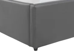 Beliani Parisanky Keinonahka Säilytystila Tummanharmaa 180 X 200 Cm Dreux Discount