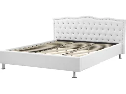 Beliani Parisanky Keinonahka Valkoinen 180 X 200 Cm Metz Fashion