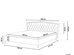Beliani Parisanky Keinonahka Valkoinen 180 X 200 Cm Metz Fashion