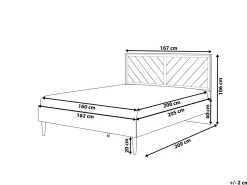Beliani Parisanky Led-Valot Tumma Puu 160 X 200 Cm Mialet Store
