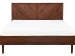 Beliani Parisanky Led-Valot Tumma Puu 160 X 200 Cm Mialet Store