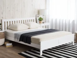 Beliani Parisanky Manty Valkoinen 160 X 200 Cm Mayenne Clearance