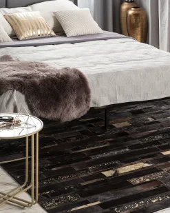 Beliani Parisanky Metalli Musta 180 X 200 Cm Clamart New