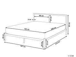 Beliani Parisanky Metalli Musta 180 X 200 Cm Clamart New