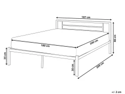 Beliani Parisanky Metalli Musta 180 X 200 Cm Cusset Cheap