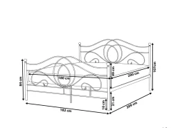 Beliani Parisanky Metalli Valkoinen 180 X 200 Cm Lyra Shop