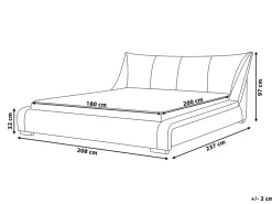 Beliani Parisanky Nahka Luonnonvalkoinen 180 X 200 Cm Nantes Best