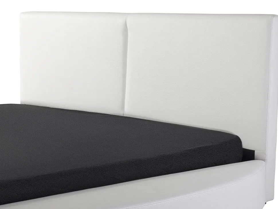 Beliani Parisanky Nahka Pyorea Valkoinen 180 X 200 Cm Laval Outlet