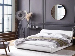 Beliani Parisanky Nahka Valkoinen 180 X 200 Cm Avignon Best Sale