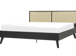 Beliani Parisanky Rottinki Musta 180 X 200 Cm Monpazier Flash Sale