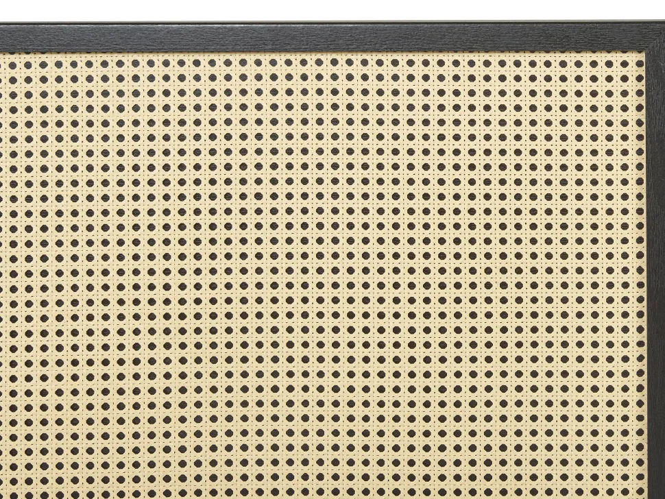 Beliani Parisanky Rottinki Musta 180 X 200 Cm Monpazier Flash Sale