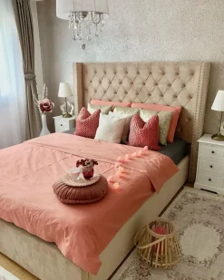 Beliani Parisanky Sametti Beige 180 X 200 Cm Lubbon Hot