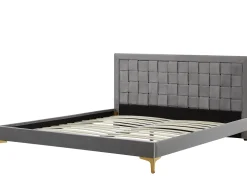 Beliani Parisanky Sametti Harmaa 180 X 200 Cm Limoux Clearance