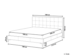 Beliani Parisanky Sametti Harmaa 180 X 200 Cm Ambert Best