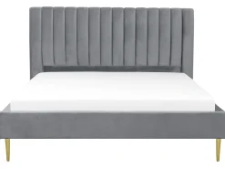 Beliani Parisanky Sametti Harmaa 180 X 200 Cm Marville Outlet