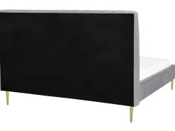 Beliani Parisanky Sametti Harmaa 180 X 200 Cm Marville Outlet